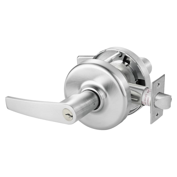 Grade 2 Entry or Office Cylindrical Lock, Armstrong Lever, Conventional Cylinder, Satin Chrome Finis